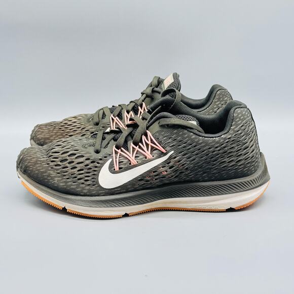 Nike Shoes Womens 7 Green Air Zoom Winflo 5 Running Mesh Athletic Sneaker - Picture 5 of 11